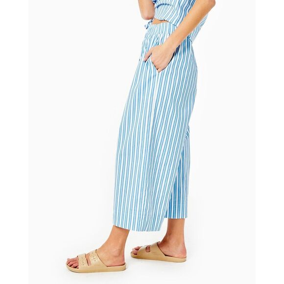 NWT Addison Bay Matisse Blue & White Stripe Tradd Sound Wide Leg Pant Small $128 - Picture 3 of 8